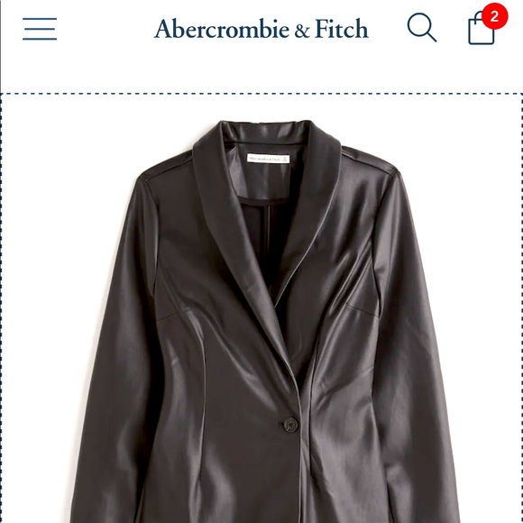 Abercrombie & Fitch Dresses & Skirts - NWT Vegan Leather Blazer Dress -🖤- XL